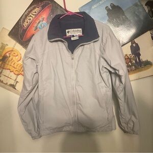 COLUMBIA WOMENS FLEECE LINED INSULATED WINDBREAKER JACKET M